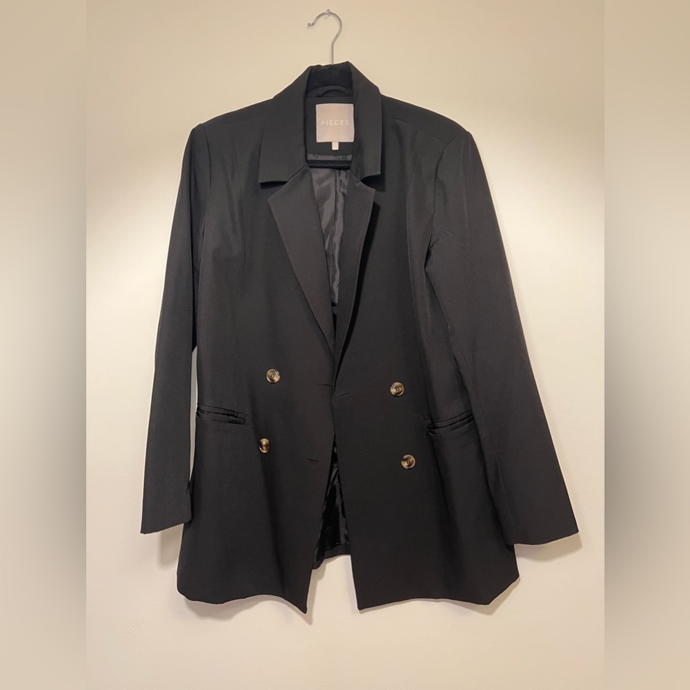 Black double breasted blazer - Size L - Picture 3 of 5